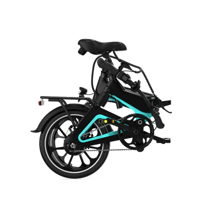 Elektrische vouwfiets HITWAY BK2, zwart, opgevouwen