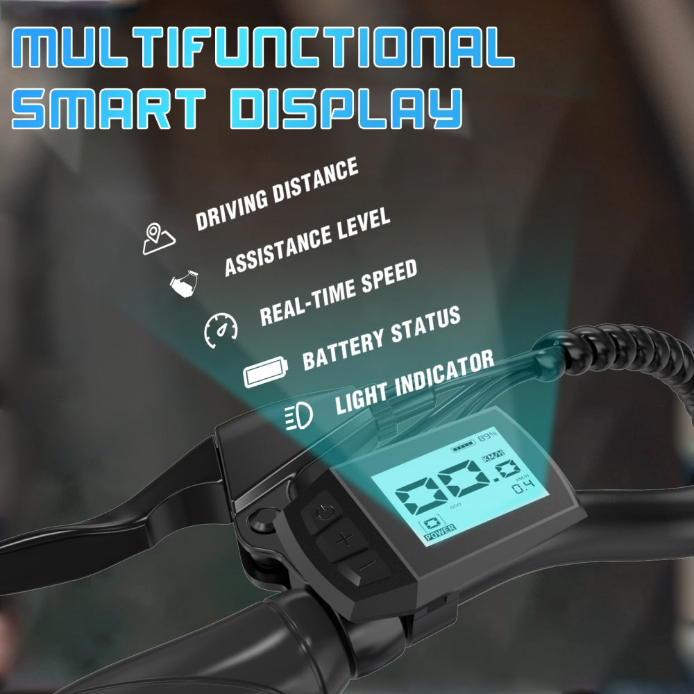 Elektrische vouwfiets HITWAY BK2, multifunctioneel display