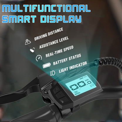 Elektrische vouwfiets HITWAY BK2, multifunctioneel display