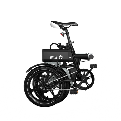 Elektrische vouwfiets HITWAY BK35S, zwart wit, opgevouwen