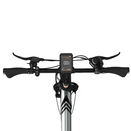 Elektrische vouwfiets HITWAY BK36, grijs, bovenaanzicht stuur met display