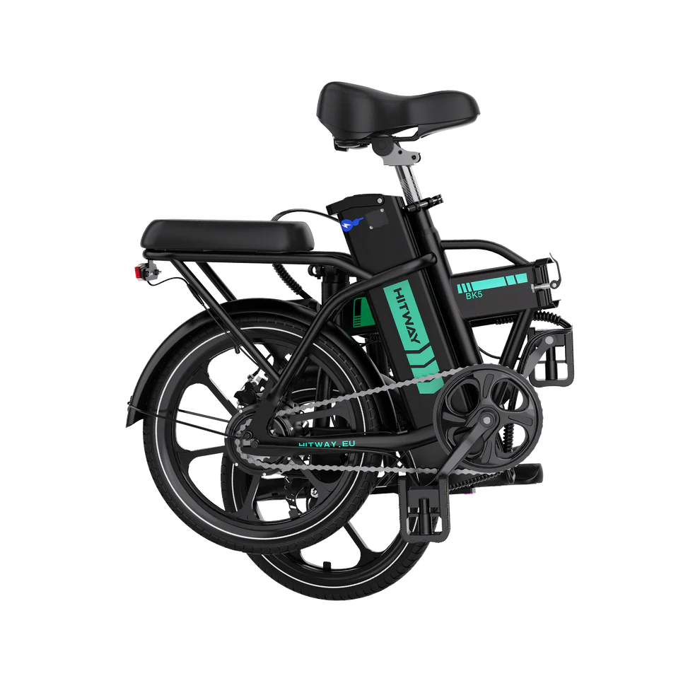 Elektrische vouwfiets HITWAY BK5S, zwart, opgevouwen