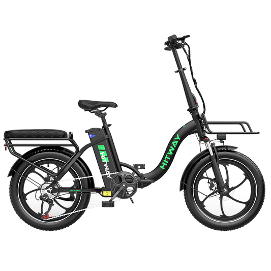 Elektrische vouwfiets HITWAY BK6S L1, zwart, zijaanzicht rechts