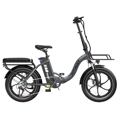 Elektrische vouwfiets HITWAY BK6S L1, grijs, zijaanzicht rechts