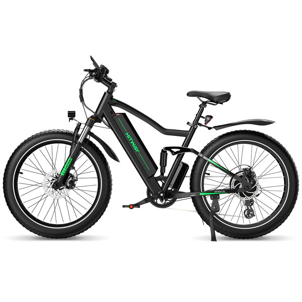 Elektrische fiets HITWAY BK9S, fatbike, zijaanzicht links
