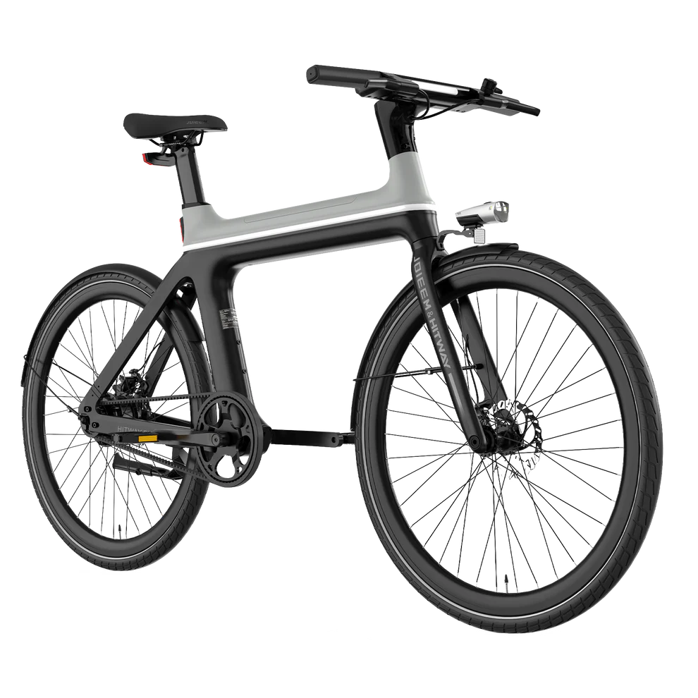 Elektrische fiets ENGWE E-BIKE X in zwart met grijs, zijaanzicht schuin rechts