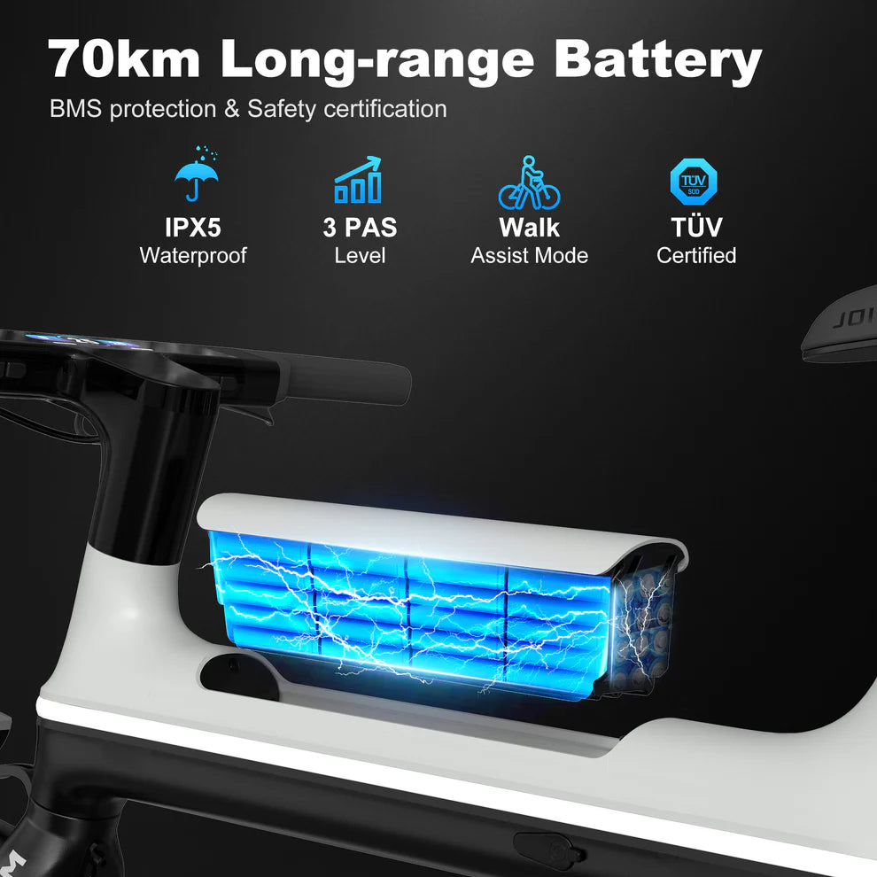 Elektrische fiets ENGWE E-BIKE X in zwart met grijs, uitneembare accu, grote actieradius