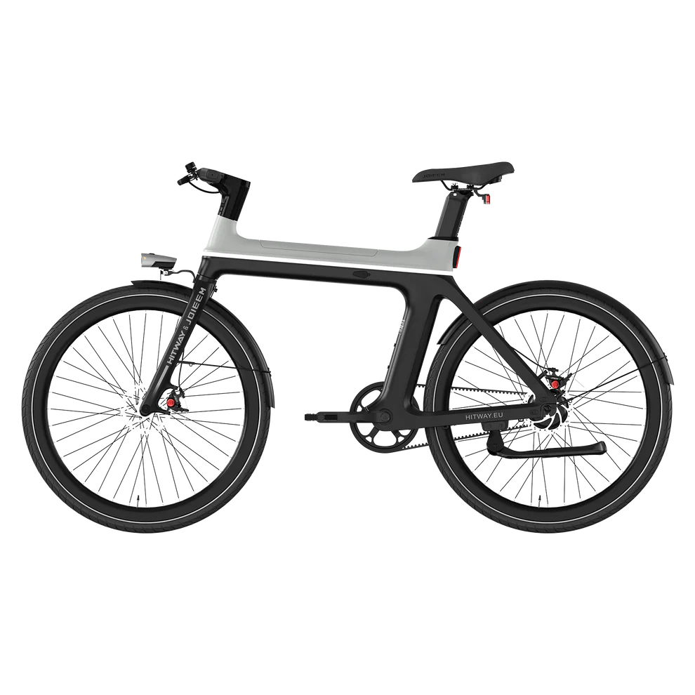 Elektrische fiets ENGWE E-BIKE X in zwart met grijs, zijaanzicht links