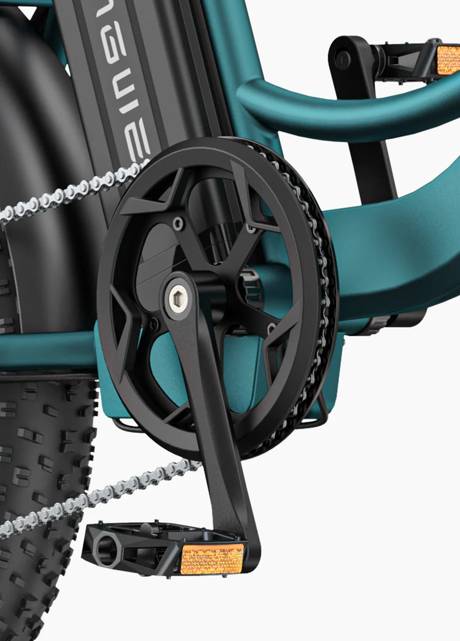 Elektrische fiets ENGWE L20 Boost, groen, crankstel zwart